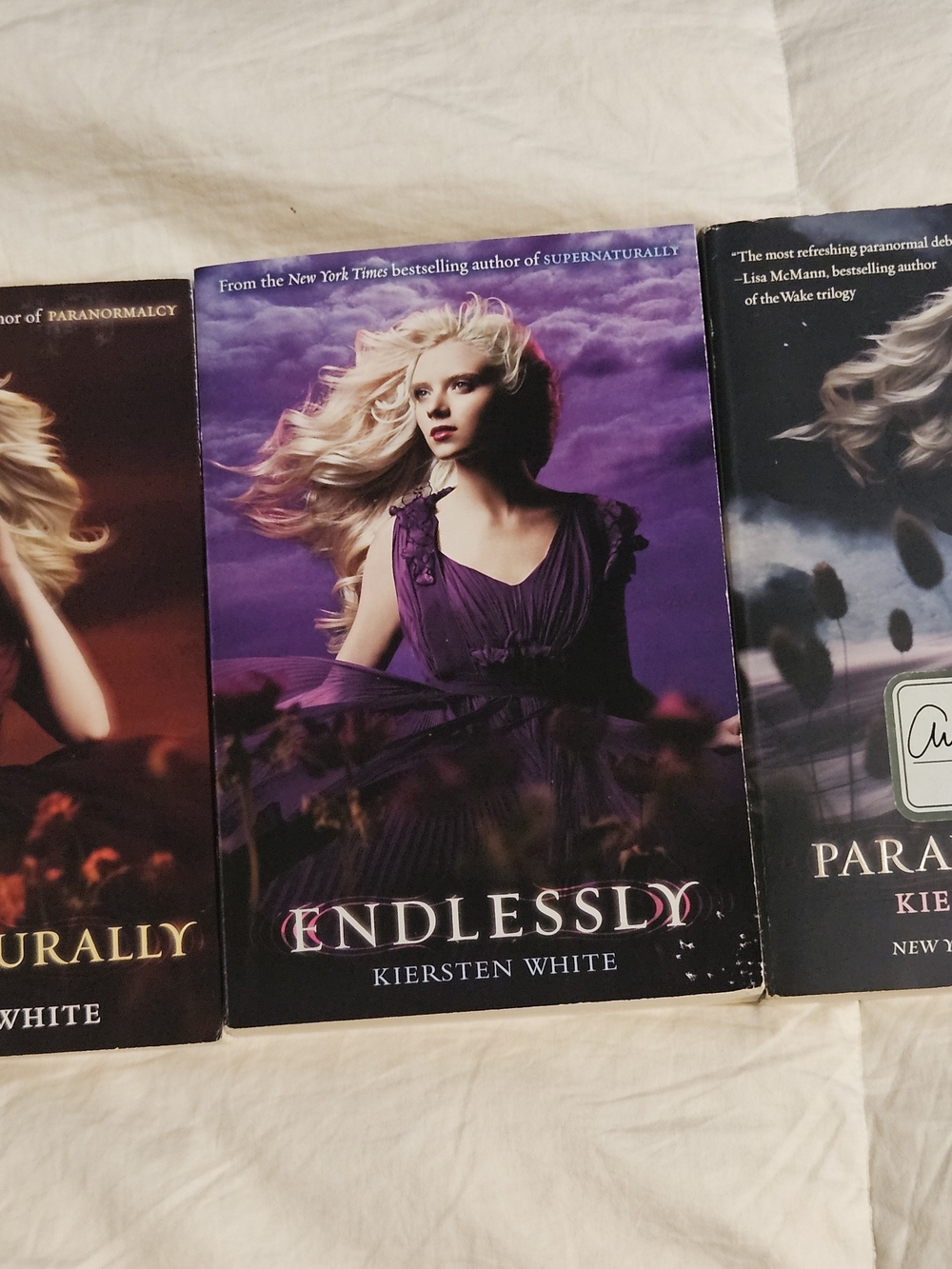 Set of 3 Endlessly, Supernaturally, Paranormalcy Paperback KIERSTEN WHITE Books